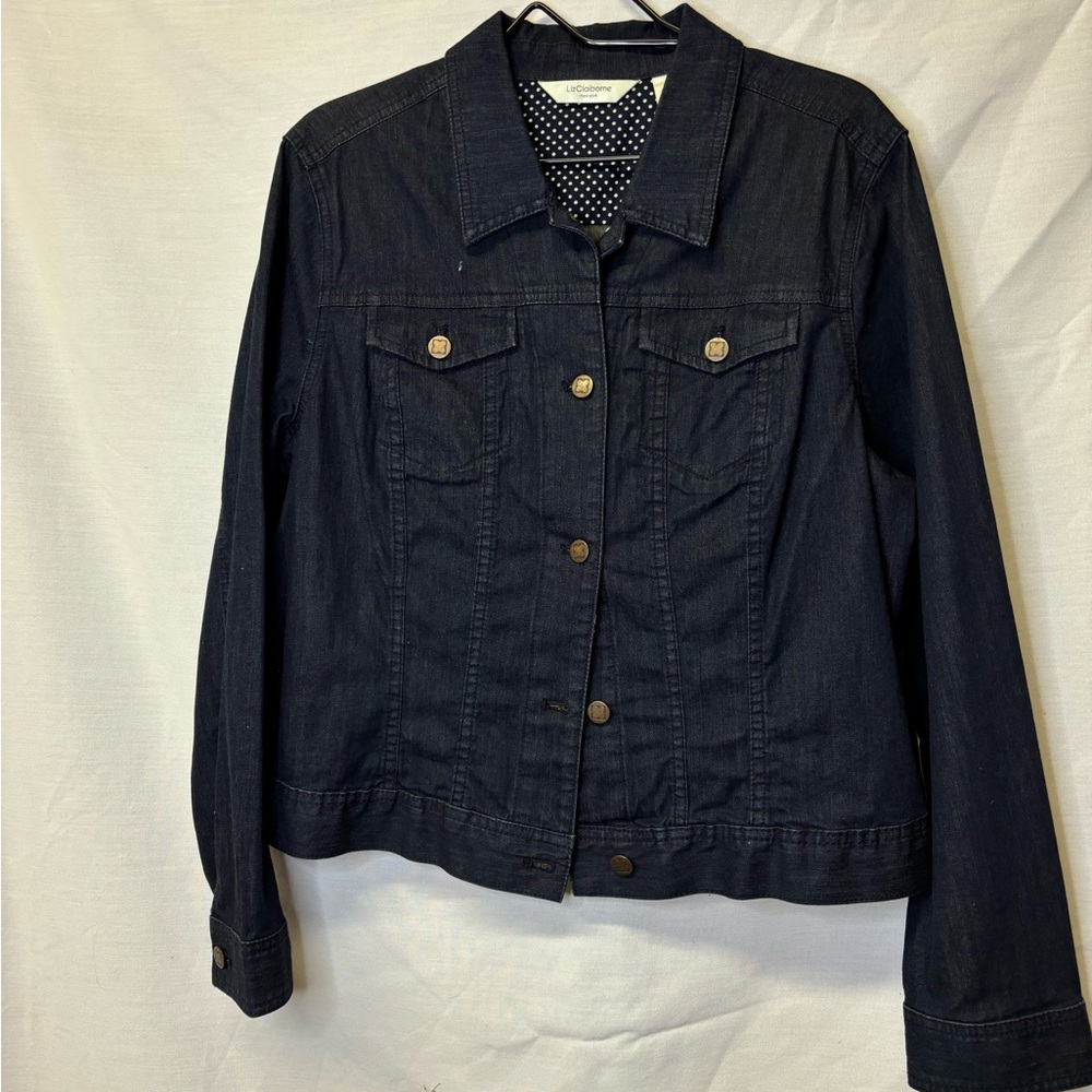 Liz Claiborne Dark Blue Jean Jacket